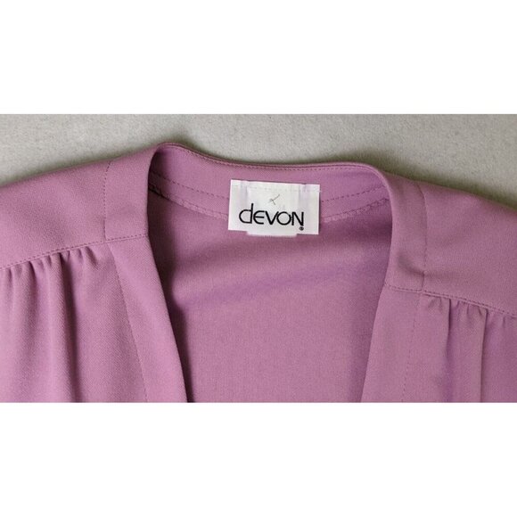 VINTAGE WOMEN'S LILAC LAVENDER PURPLE SKIRT SUIT - DEVON - SIZE 14 - Picture 5 of 14